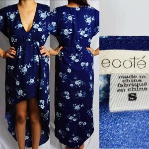 Urban Outfitters Ecote Floral Hi-Lo Maxi Dress SM